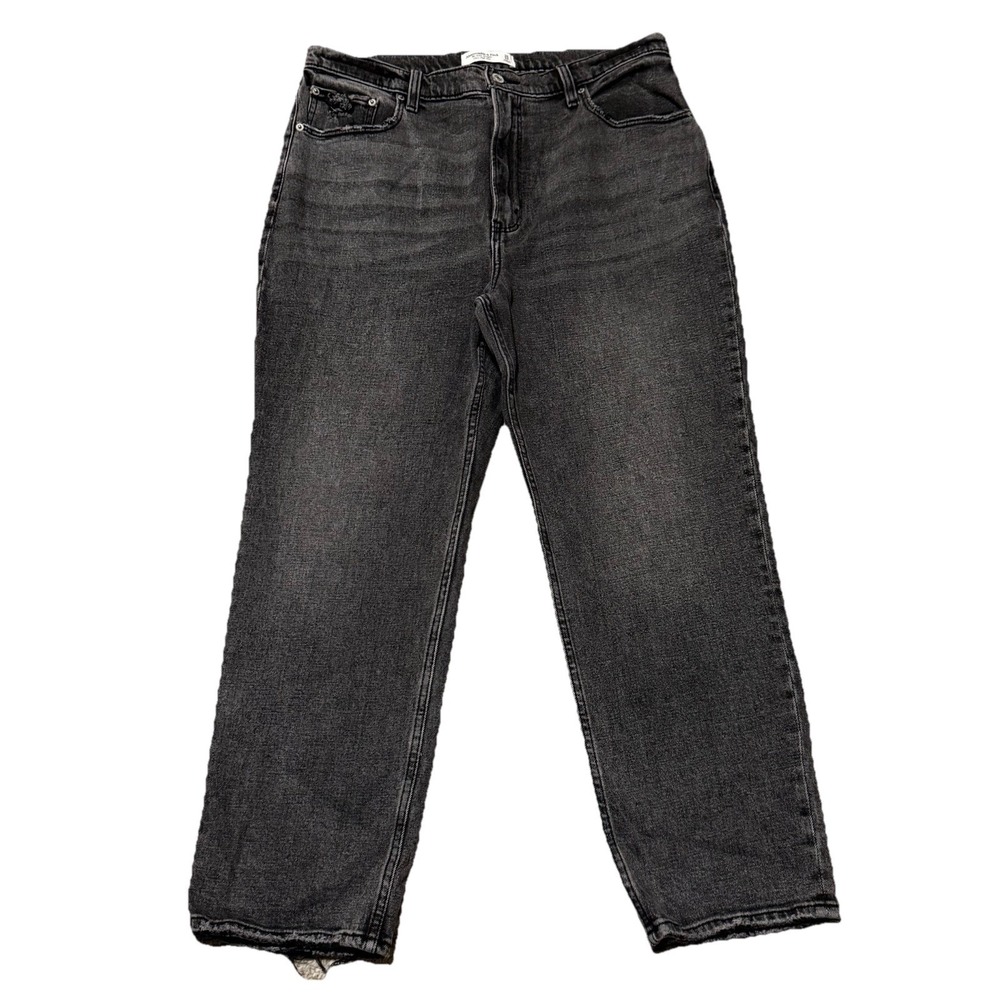abercrombie fitch jeans 90's women Ankle Straight Super High Rise 32 14r